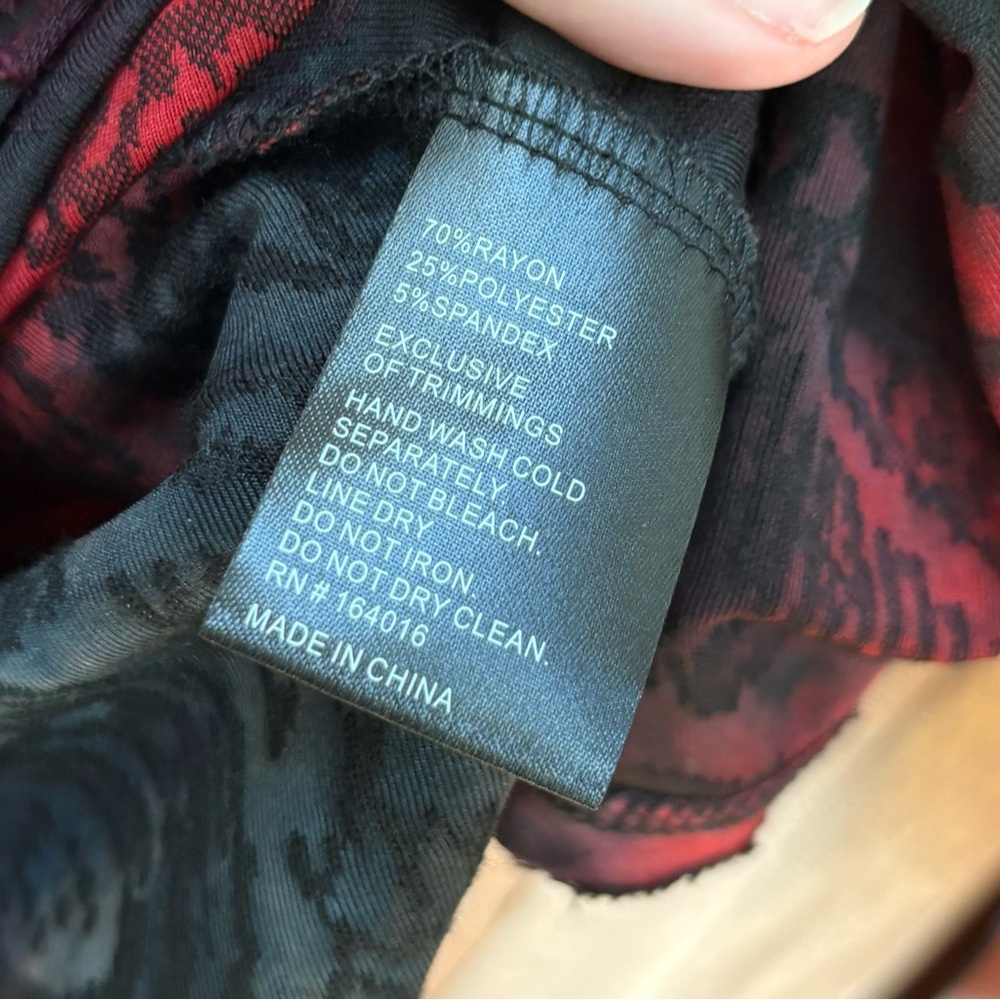 Calessa Vibrant Multicolor Blouse with Black Accents and Scarf EUC LP - Picture 7 of 10